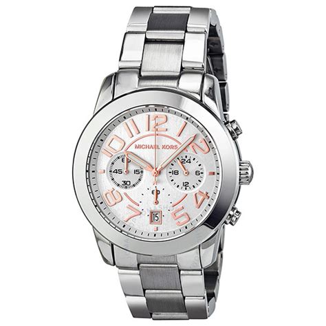 michael kors mercer chronograph silver dial ladies watch mk5725|MK5725 .